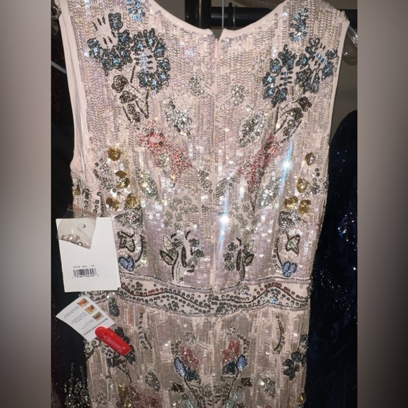 Mac Duggal 93535 NWT Evening Sequin/Beaded Floral Midi - Picture 11 of 16